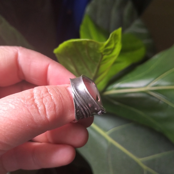 Sterling silver opal ring sz.8 - Picture 4 of 7